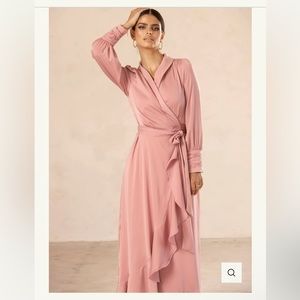 Veiled.com- Shereen wrap front satin maxi dress